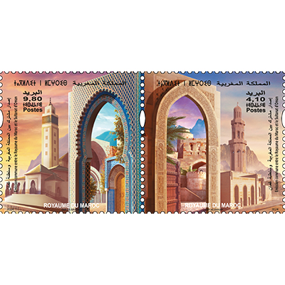 Le 13 février 2024, Barid Al-Maghrib et la poste d’Oman lancent à Mascate, en marge du Forum des dirigeants postaux, une émission commune entre les deux pays