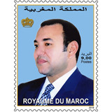 Timbre de la série courante à l'effigie de Sa Majesté le Roi Mohammed VI-costume occidental